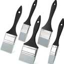 5 Pieces Silicone Paint Brush Set Color Shaper Tool Silicone Brushes Pointed Edged Solid Flat Flexible Acrylic and Water Based Painting Tool, 1 Inch, 1.5 Inch, 2 Inch, 2.5 Inch, 3 Inch