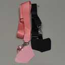 CACOE Phone Lanyard 2 Pcs Adjustable Neck Strap,4 Pcs Patches,Universal Crossbody Multifuctional Patch Cell Phone Lanyards Compatible with Most Smartphones(Black+Pink)