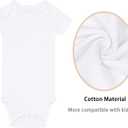 GUISBY Short Sleeve Baby Bodysuit Cotton Pajamas for Infant Boys Girls 3-Packs (White)