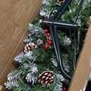 8Ft Pre-lit Christmas Tree, Artificial Christmas Tree with 430 LED Lights, 1438 PVC Branch, Iron Stand, for Indoor Outdoor Christmas Decoration