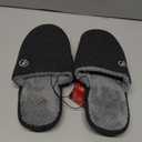 EverFoams Men's Cotton Knit Slippers Lightweight Memory Foam Indoor House Shoes with Anti-Skid Sole (7-8 M US, Lead Gray)