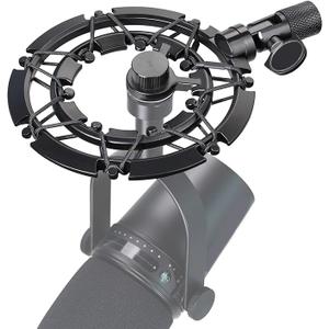 SUNMON MV7 Shock Mount with Pop Filter for Shure MV7 Microphone, MV7 Shock Mount Reduces Vibration Noise Matching Mic Stand Boom Arm