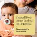 Tommee Tippee Breast-Like Pacifier, 0-6 Months, Symmetrical Design, Natural Breast-Like Baglet, BPA-Free Binkies, Rose/Green/Cream, Pack of 4