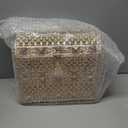 ELLDOO Crystal Wedding Card Box with Heart Lock, Vintage Money Card Box Treasure Chest Style Gold Gift for Wedding Receptions, Centerpiece Decor, Anniversary Keepsake, Gift, Small Size