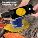 100x-250x Pocket Microscope for Kids Adults, Protable Handheld Miniscope, Mini Microscope Kit for Kids Adults Home School Lab Biology Science Education, Blue