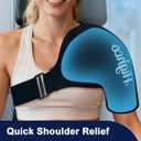 Shoulder Ice Pack Wrap for Rotator Cuff and Arm, Reusable Compression Cold Brace for Pain Relief & Muscle Relaxation, Tendonitis, Swelling, Discomfort After Surgery, Hot &Cold Therapy Ice Pack for Shoulder (Large-Black) 