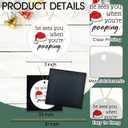 2 x Funny Ceramic Christmas Ornaments, Funny Christmas Tree Ornaments, Fun Xmas Gifts for Women Men, He Sees You When You're P Xmas Santa Cap Decorative Hanging Ornament for Tree Home