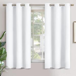 YoungsTex White Curtains for Window 63 Inches Length - Grommet Thermal Insulated Window Treatment Drapes Privacy for Living Room Bedroom Kitchen Decorative, 2 Panels, 42 x 63 Inch YoungsTex White Curtains for Window 63 Inches Length - Grommet Thermal Insulated Window Treatment Drapes Privacy for Living Room Bedroom Kitchen Decorative, 2 Panels, 42 x 63 Inch