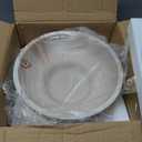 LIN CHUAN Large Decorative Bowl, Fruit Bowl for Kitchen Counter, Modern Resin Bowl for Home Decor, Key Holder for Entry Table, Sand Beige