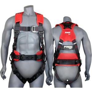 AFP Demon Comfortable Fall Protection Harness Kit  OSHA/ANSI PPE Full Body Safety Harness for Construction Work (XX-Large)