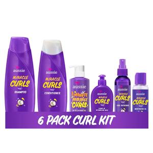 Miracle Curls: Shampoo, Conditioner, Deep Conditioner, Refresher Gel, Detangling Milk, Oil Treatment 6-Piece Set