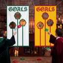 2 Pcs Wizard Toss Game Banner with 10 Bean Bags Magical Wizard Party Birthday Decorations Goal Toss Game for Indoor Outdoor Magic Theme Party Supplies