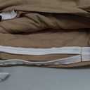 Litanika Taupe Comforter Set King Size, 3 Pieces Solid Bedding Comforter Set, All Season Fluffy Bed Set (104x90In Comforter & 2 Pillowcases)