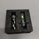 RCJ H7 Bulbs, 16000LM 600% Brightness 6000K Cool White H7 Fog Light Bulb, 1:1 Mini Size No Adapter Required, Plug and Play, Canbus Ready, Pack of 2