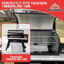 6 Packs BAC515 Drip Tray Liners for Traeger Timberline 1300 Series Grills, Heat-Resistant Foil Liners Replacement for Traeger Timberline Accessories, Aluminum Tray for Catching Grease 35.5 x 16.5 Inch