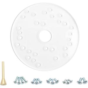 O'SKOOL 6-1/2" Router Acrylic Universal Base Plate. Acrylic Sub Base Predrilled Holes Fits Router Porter-Cable, Ryobi, Bosch, Makita, Hitachi, Dewalt,Milwaukee,Sears,Skil