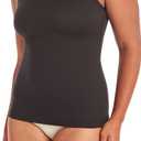 Maidenform womens Shapewear Cami Tank Top, Tummy Control Shapewear for Women, Back-smoothing Fajas Cami (Plus Size, Too) (XX-Large, Black)