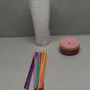 Mifoci 12 Pcs Plastic Tumbler with Lids and Straws Reusable Plastic Tumblers Bulk Mug Tumbler with Straw and Lid Tumbler Ice Cold Drinking Cup for Water Smoothie Birthday Party (Multi Color,24oz)