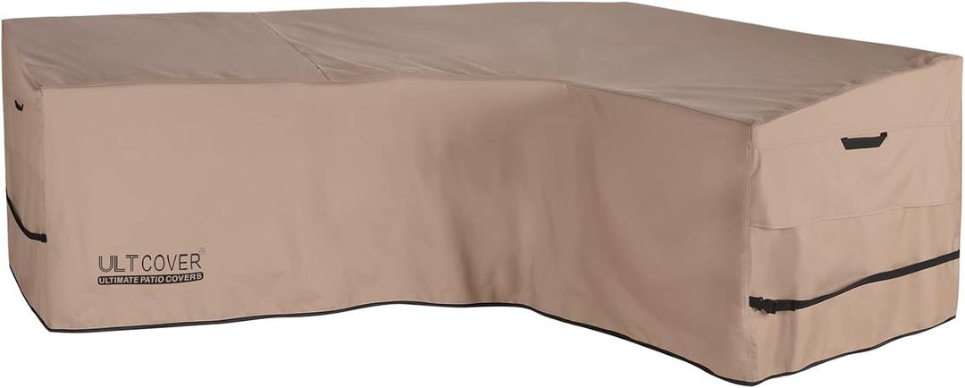 ULTCOVER Patio L-Shaped Right Facing Sofa Cover Waterproof for 4-Seater Outdoor Sectional Furniture Couch 85”W (Back Length) x 58”W (Right Side)