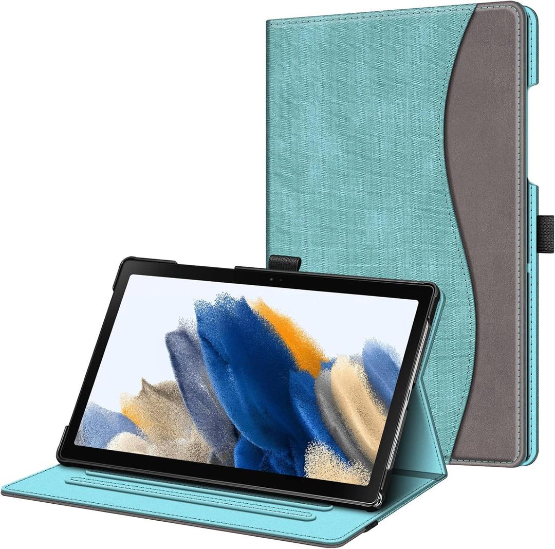 Fintie Case for Samsung Galaxy Tab A8 10.5 Inch 2022 Model (SM-X200/X205/X207), Multi-Angle Viewing Smart Stand Back Cover with Pocket Auto Wake/Sleep, Turquoise
