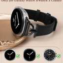Wearlizer Leather Bands Compatible with Samsung Galaxy Watch 8 Band 40mm 44mm/Watch 8 Classic 46mm, Dressy Designer Slim Leather Strap Wristband Accessories with D-Shape Metal Buckle for Women