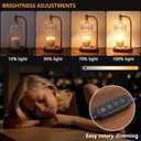 MEIXISUE Candle Warmer Lamp with Timer Dimmable,Antique Brass Candle Lamp,Wax Melt Warmer Light for Jar Candles,Mother's Day/Birthday/Christmas Gifts for Mom/Wife,Home Decor Lamp,with 2 Bulbs