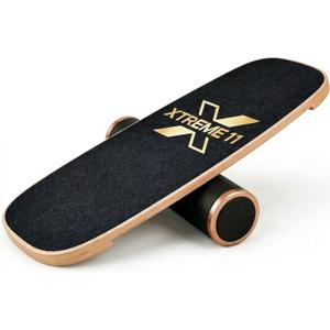Wooden Balance Board Trainer for Adults Core Strength & Stability Trainer for Surf, Skateboard & Snowboard Training Non-Slip Balance Board for Home Gym Fitness