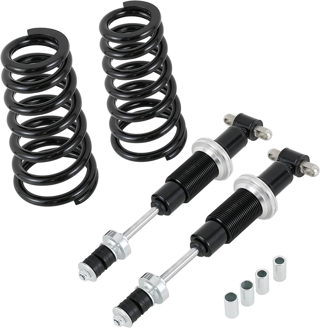 Front Coilover Shock Absorber Strut Pair Set Adj. 500 lb Springs Compatible for 73-77 A-Body 82-88 G-Body