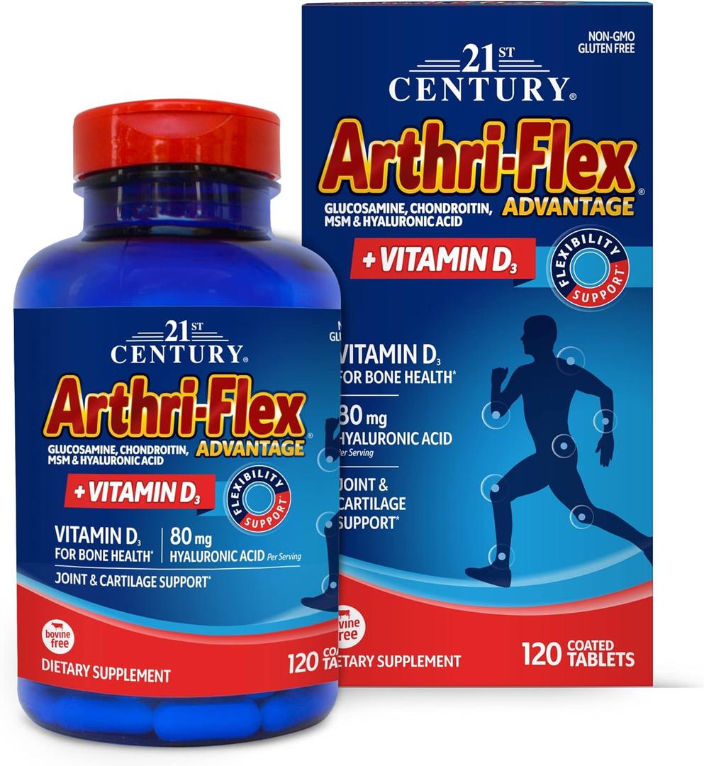 21st Century Arthri-Flex Advantage + Vitamin D3, 120 Coated Tablets (EXP 10/01/27)