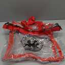 Medium clear bag, red straps, black logo, 5 pack