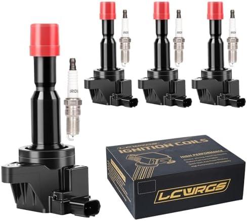 Set of 3 Ignition Coil Pack and Spark Plugs Fits for 2007 2008 Honda Fit 1.5 L4 Spark Plugs Coil Packs Replaces# UF581