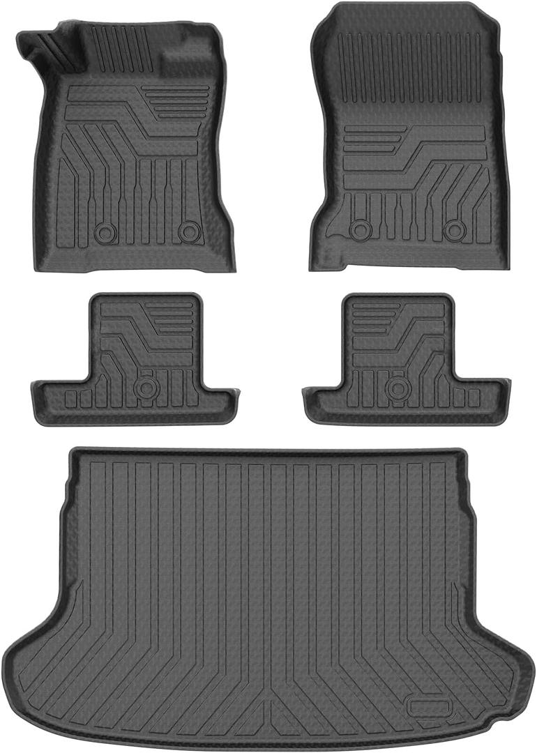 Mixsuper Floor Mats Cargo Liner for Toyota GR86 2022-2025, All Weather 2 Row Floor Liners and Trunk Mat Set Black