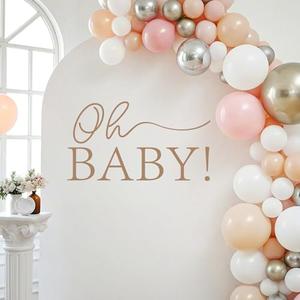 Oh Baby Sign for Backdrop - Neutral Gender Reveal Decorations, First Birthday Baby Shower Decorations for Girl, Oh Baby Letters for Gender Reveal Sign, 1St Party Banner Supplies (Not Balloon Arch)