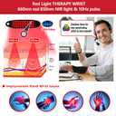 Red Light Therapy Therawrap for Carpal Tunnel, 660nm 850nm Infrared Light LED Therapy for Wrist,Body, Hand,Arm,Neck,Ankle,144 Chips Flexible Wristband for Stiffness Relief Personal Care
