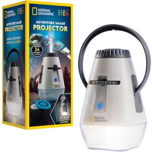 National Geographic Kids Image Projector & Night Light Toy Project 24 Dinosaur, Space & Ocean Animal Images, Glow-in-the-Dark Bedroom Projector for Storytelling & Bedtime