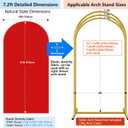 HEMMOTOP Red Arch Cover 7.2 ft (No Arch Stand), Spandex Wedding Balloon Stretchy Arch Backdrop for Christmas, New Year, Valentine's Day, Party, Ceremony, Birthday, Baby Shower, Anniversary Decoration, 7.2x4 Ft
