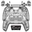 eXtremeRate Full Set Shell with Buttons Touchpad Cover, Clear Black Custom Replacement Decorative Trim Shell Front Back Plates Compatible with p s 5 Controller BDM-010 020 - Without Controller