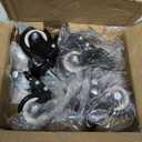 HOLKIE Stem Caster Wheels 2 Inch Total Locking Casters Set of 4, Threaded Stem 3/8" -16 x 1 (Diameter 3/8", Length 1") Swivel Heavy Duty Castors Black