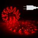 LED Rope Lights, 33Feet Red Flat Flexible Strip Light, Plug in Novelty Lighting, Connectable and Waterproof for Home Christmas Holiday Garden Patio Party Decoration