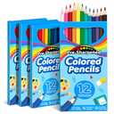 V-Opitos 48 Count Colored Pencils, 4 Packs Pre-sharpened Coloring Pencils for Kids in 12 Colors, Bulk School Supplies for Teachers, Ideal Back to School Supplies & Classroom Prizes