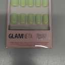 Glamnetic Press On Nails - Light Sage | Short Squoval Green Fake Nails with Glossy Finish, Salon Quality | 15 Sizes - 30 Nail Kit with Glue