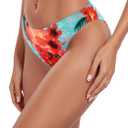 Ocean Blues Women's Cheeky High Leg Bikini Bottom Mid Rise Swim Bottom (S)