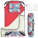 Urban Infant Tot Cot Kids Nap Mat - Toddler Preschool Daycare Bedding Cover with Blanket and Pillow - Balloons