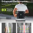 Rakiie Back Brace for Lower Back for Women Men, Elastic Back Support Belt with 8 Stays for Lifting at Work, Breathable Soft Lumbar Support, Blue XXL