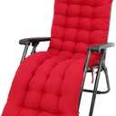 PRACHY Year round Recliner Cushion, Rocking chair cushion, thickened chair cushion Rattan chair, zero gravity seat cushion, sofa cushion, tatami mat mat, bay window mat, floor mat. (Red)