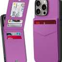 Bemal for iPhone 13 Pro Max Wallet Case, Built-in Card Holder, RFID Blocking, PU Leather Kickstand, Magnetic Closure, Durable Shockproof Phone Cover for Women and Men, Violet