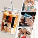 Personalized Extra Large Glass Drinking Cup With Lid Straw Mother's Day Gifts Coffee Cup Regalos Para Mujer Teen Girl Gift Trendy Stuff Iced Glass Tumbler Must Haves For Women Apartment Essentials