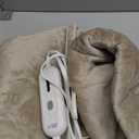 Tefici Electric Heated Blanket Throw, Super Cozy Soft 2-Layer Flannel 50" x 60" Heated Throw with 3 Heating Levels & 4 Hours Auto Off, Machine Washable, ETL&FCC Certified, Home Office Use,Camel