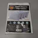 Niagara 4 Pack Waterproof Pillow Protectors Standard 20x26 Inches Smooth Zipper Premium Encasement Covers Quiet Cases Set White