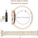 Compatible for Apple Watch Band with Screen Protector Case, Jewelry Replacement Bands 46mm 45mm 44mm 42mm 41mm 40 mm 38mm 2 Pack Protective Cover for iWatch Series 11/10/9/8/7/6/5/4/3/2/1/SE Women